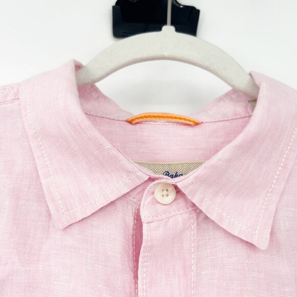 Tommy Bahama Mens Vacation Beachy 100% Linen Button Up Short Sleeve Shirt Size L - Picture 4 of 8
